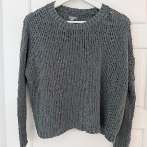 Aerie Green / Charcoal Knit Sweater